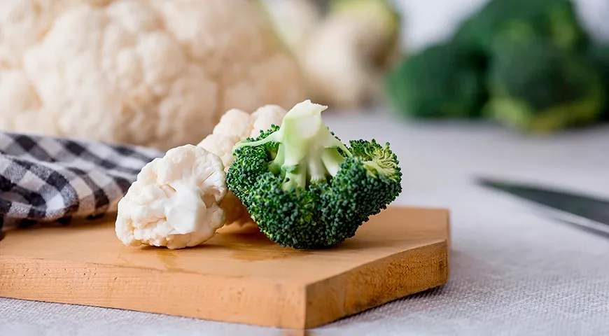 Broccoli och blomkål innehåller mycket fibrer